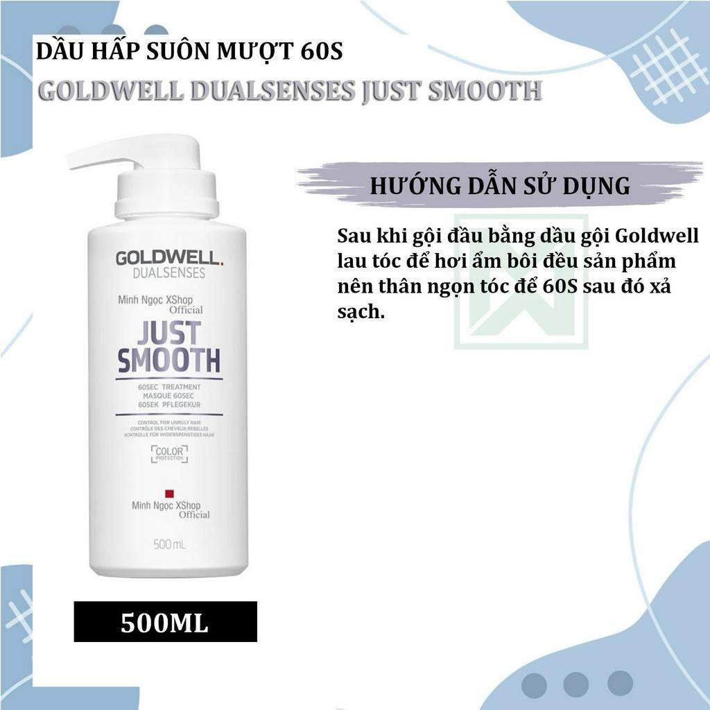 Dầu hấp tóc phục hồi, giữ màu, suôn mượt 60S Goldwell Dualsenses 500ML