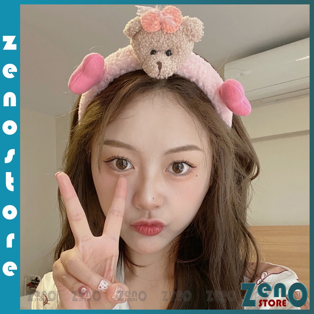 Bờm tóc , Băng Đô Rửa Mặt  gấu trái tim Hàn Quốc cute PT12
