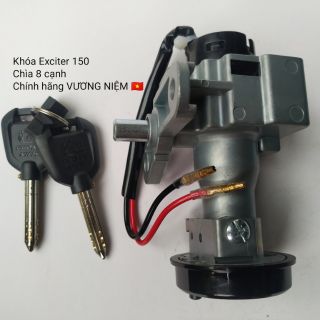 Ổ khóa máy xe Exciter150 chìa 8 cạnh cao cấp VƯƠNG NIỆM