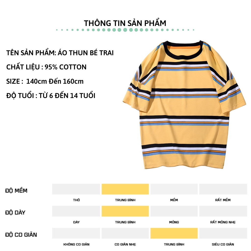 Áo thun bé trai ngắn tay size đại 27Kids AKLAowkulae cộc nam 100% Cotton cho trẻ từ 4-14 tuổi BSTS20