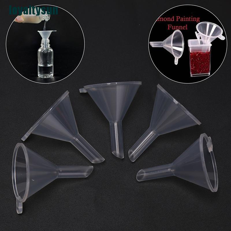 (Hàng Mới Về) Set 5 Phễu Nhựa mini Dùng Chiết Xuất Chất Lỏng / Dầu Thơm