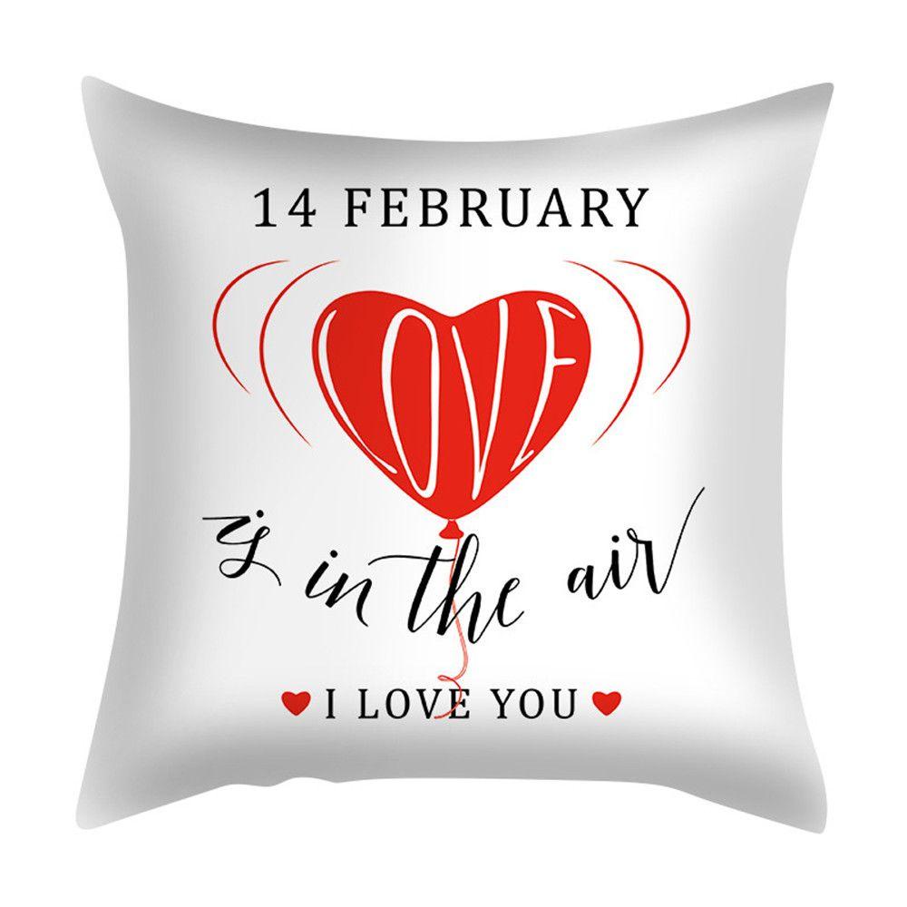 .Vỏ Gối Vuông 45 * 45cm Chủ Đề Valentine Độc Đáo