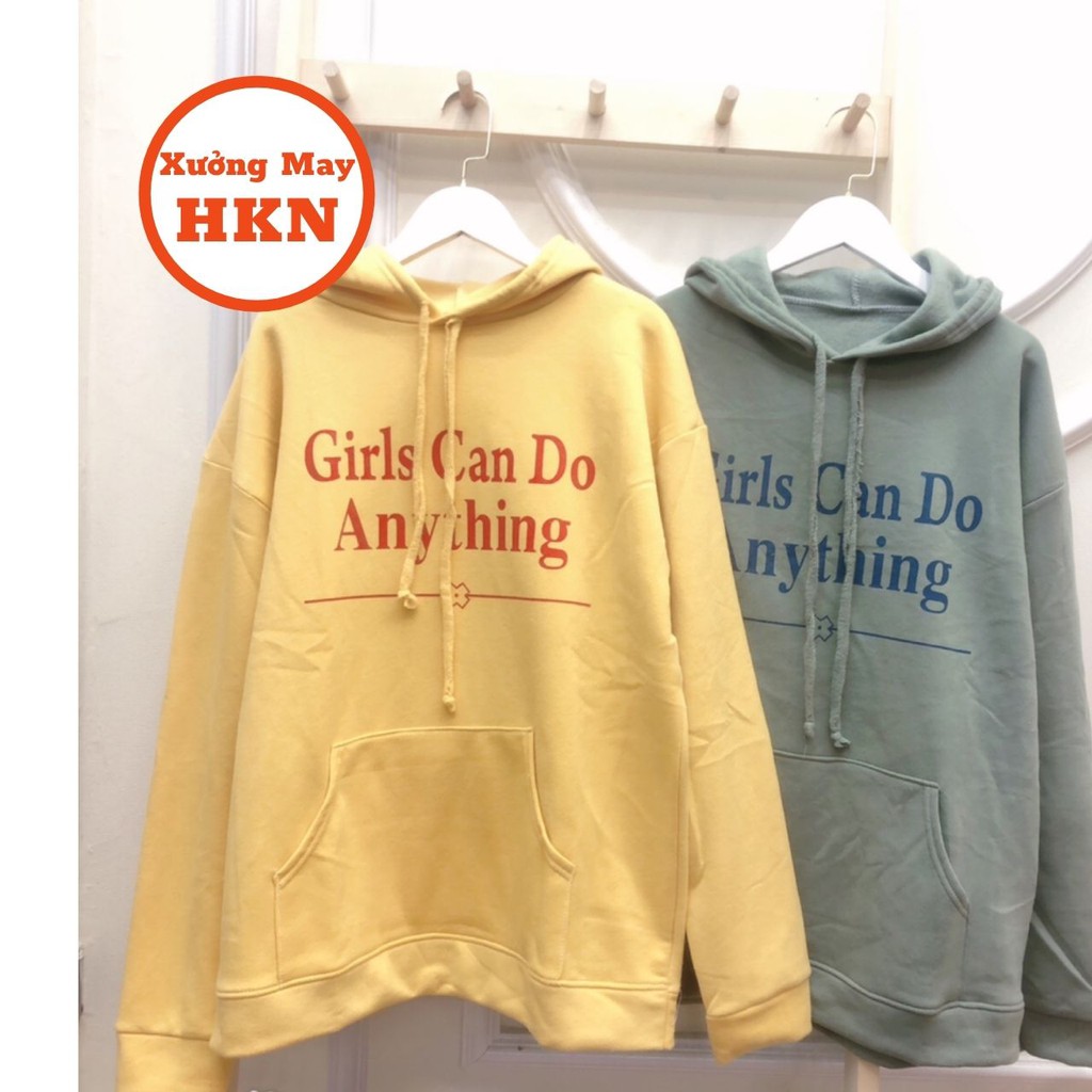 Áo Hoodie Girl Dài Tay Có Mũ Phong Cách Mã 689 Xưởng May HKN