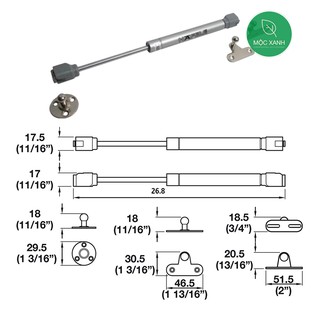 Piston nâng cánh tủ bếp Blum Hafele (Chính hãng)