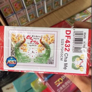 Tranh chưa đính đá đồng hồ DF432