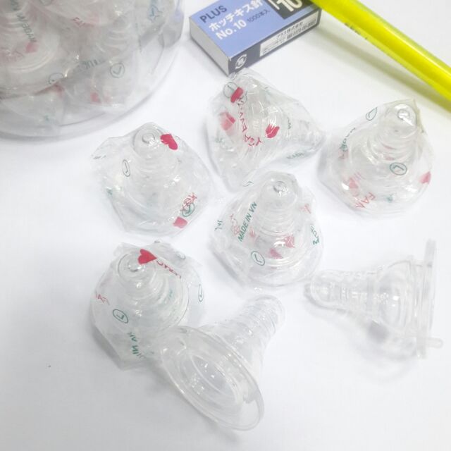 [Sỉ] NÚM TI FANCY SILLCONE NIPPLE 36 CÁI (ảnh thật)