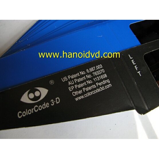 Kính xem phim 3D công nghệ ColorCode xem trên màn hình 2D thông thường