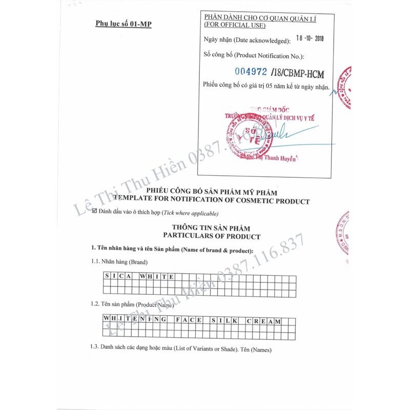 FACE SILK CREAM TRỨNG CÁ TẦM + SAFFARON