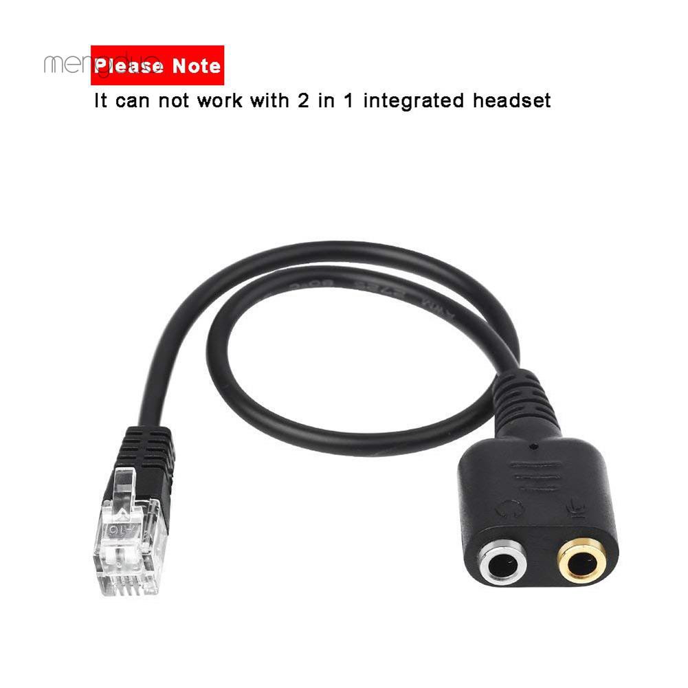 Dây cáp tai nghe/mic hai đầu kết nối điện thoại văn phòng DOONJIEY 2/3.5mm sang RJ9/RJ10