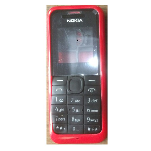 Vỏ Nokia 105 2 sim đuôi sạc dẹp ( có sườn - có phím )