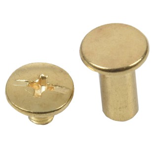 Scrapbook Binding Screw Post 10mm 19pcs Brass Tone