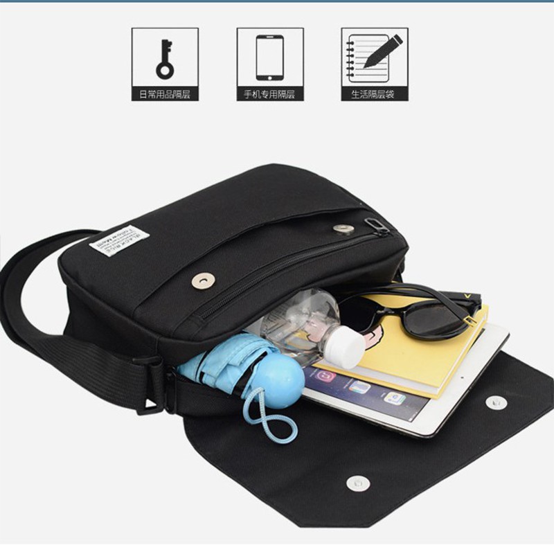 Túi đeo chéo nam vải canvas bền bỉ, túi chéo nam nữ unisex phong cách Hàn Quốc | BigBuy360 - bigbuy360.vn