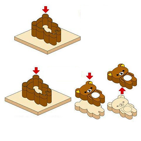 Khuôn bánh gấu, khuôn cookie hình gấu siêu đáng yêu