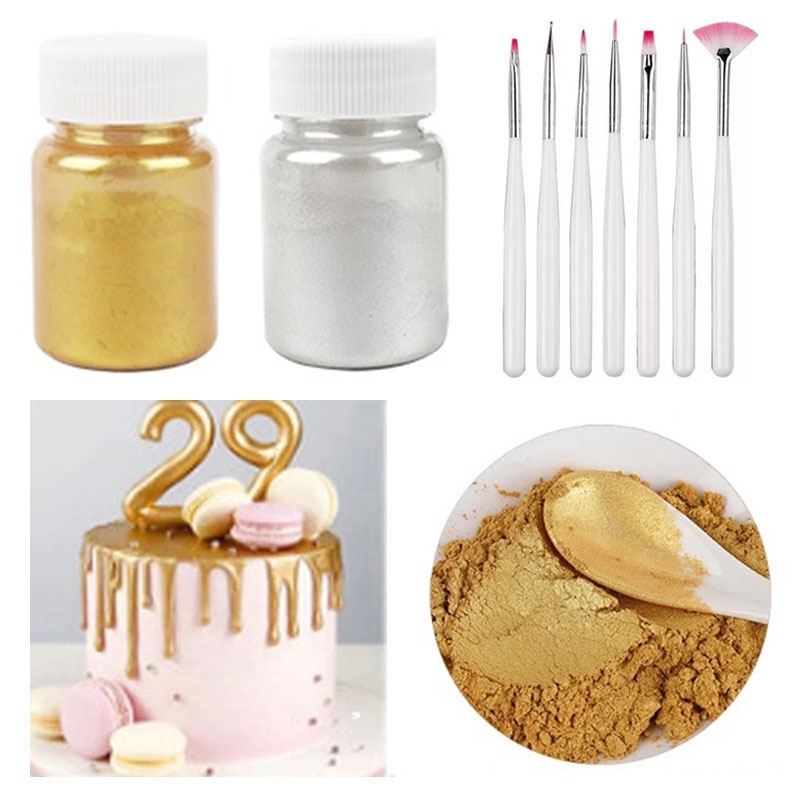 1 Set Dụng Cụ Trang Trí Bánh Kem Màu Bạc/Màu Vàng/ Macaron Tiện Dụng