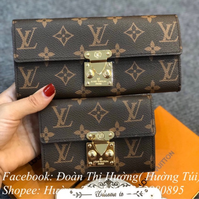 Ví khoá vuông da mềm có đầy đủ hộp thẻ | BigBuy360 - bigbuy360.vn