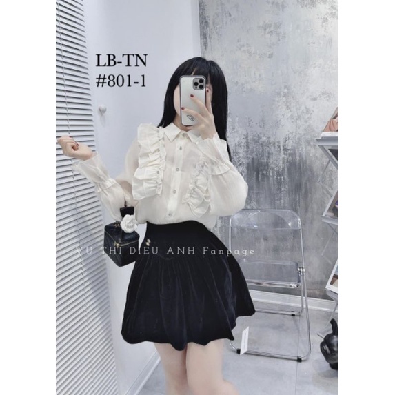 Chân váy nhung xếp ly X hàng QC | BigBuy360 - bigbuy360.vn