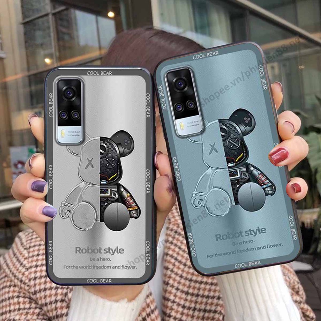 Ốp Vivo Y51 2020 bear, k@ws thương hiệu phong cách ốp lưng thời trang cao cấp