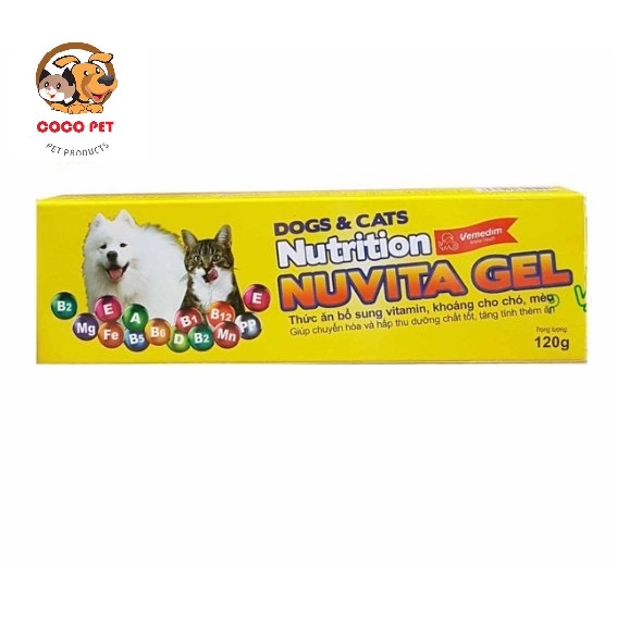 Gel Dinh Dưỡng NUVITA 120g - Bổ Sung Vitamin, Khoáng Chất Cho Chó Mèo Biếng Ăn
