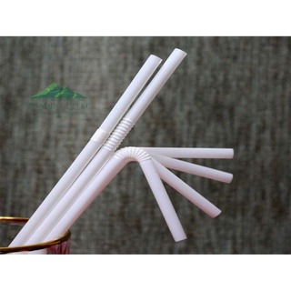 Ống Hút gập được màu trắng