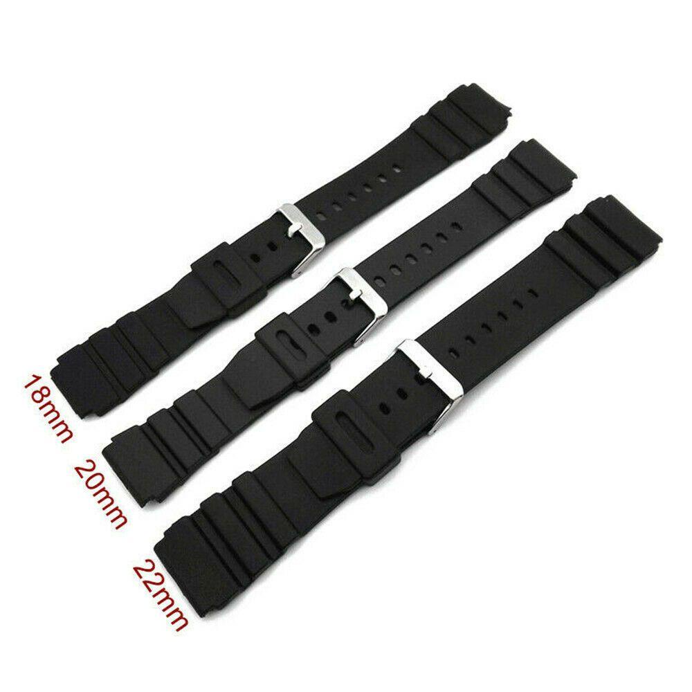 Dây Đeo Đồng Hồ Thể Thao Bằng Silicone Màu Đen