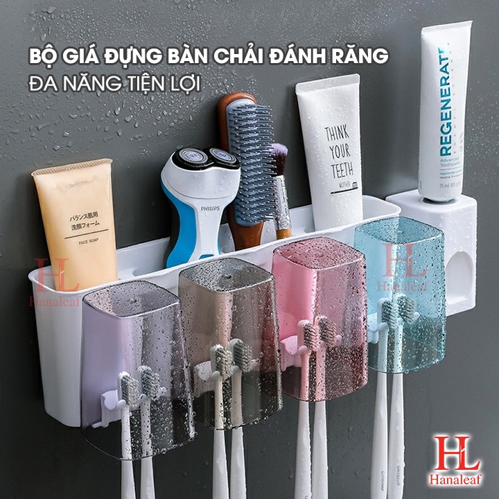 Hộp đựng bàn chải đánh răng đa năng HL, giá treo gắn tường tiện dụng trong nhà tắm