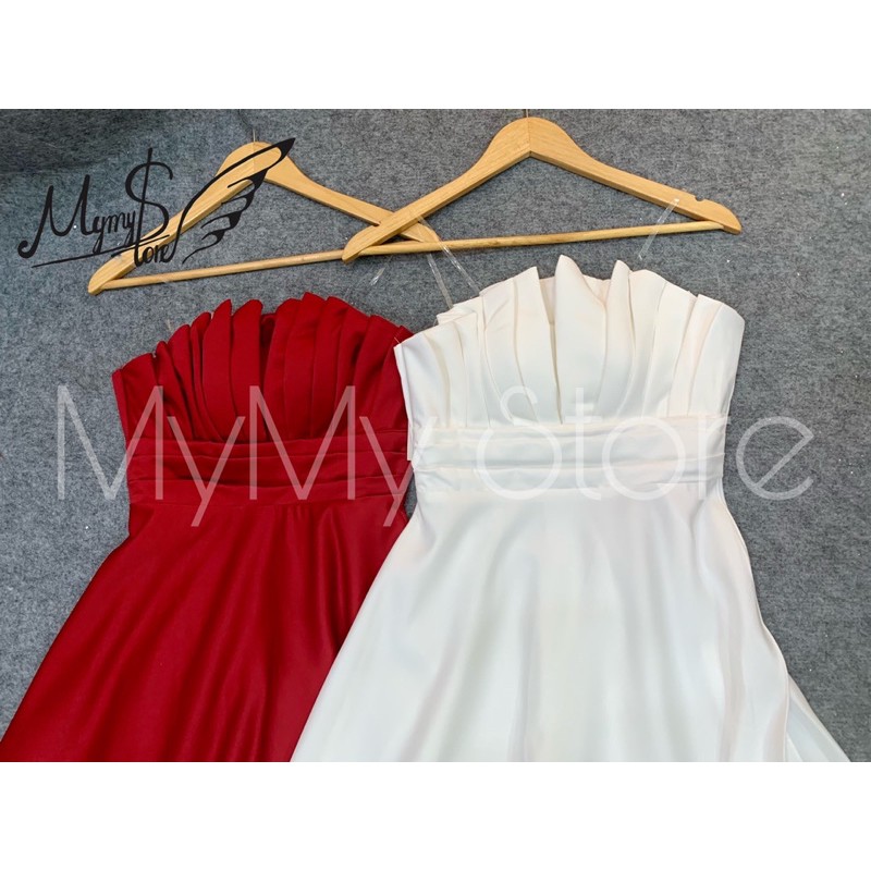 Đầm xoè tay phồng bigsize TRIPBLE T DRESS cổ giọt nước - Size M/L/XL/XXL - MS16L