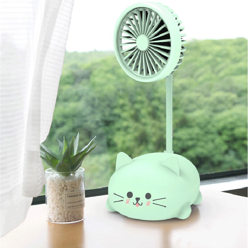 Quạt Mini Tích Điện Table Fan Hình Thú 3W Thời Gian Sử Dụng 2-3 Giờ