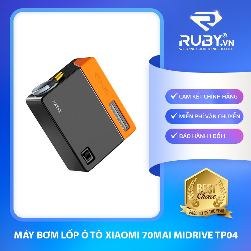 Máy Bơm Lốp Ô Tô MINI XIAOMI 70MAI MIDRIVE TP04 Công Nghệ Bơm Áp Suất Hiện Đại, Nhỏ Gọn, Linh Hoạt