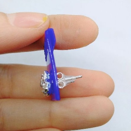 Bông tai bạc Bông tai Hoa Anh Đào bạc ta Van jewelry