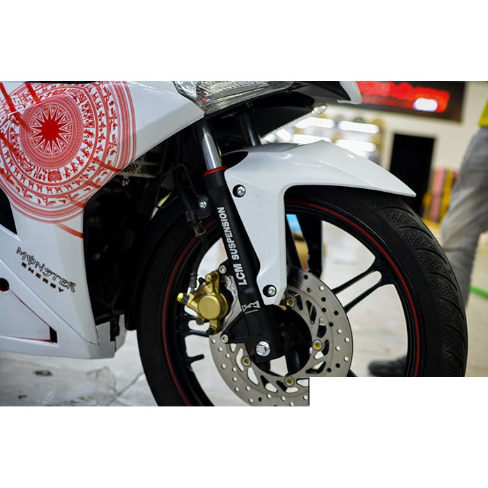 Tem trùm ♦FREESHIP♦ exciter 150 trắng đỏ trống đồng mẫu mới, độ team decal xe ex dán đời 2015-2020