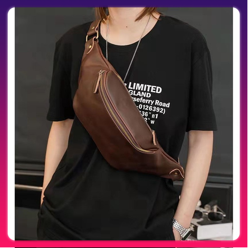 Túi Da Đeo Chéo mini Thời Trang Mới Cho Nam