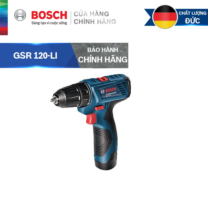 Máy khoan vặn vít dùng pin Bosch GSR 120-LI