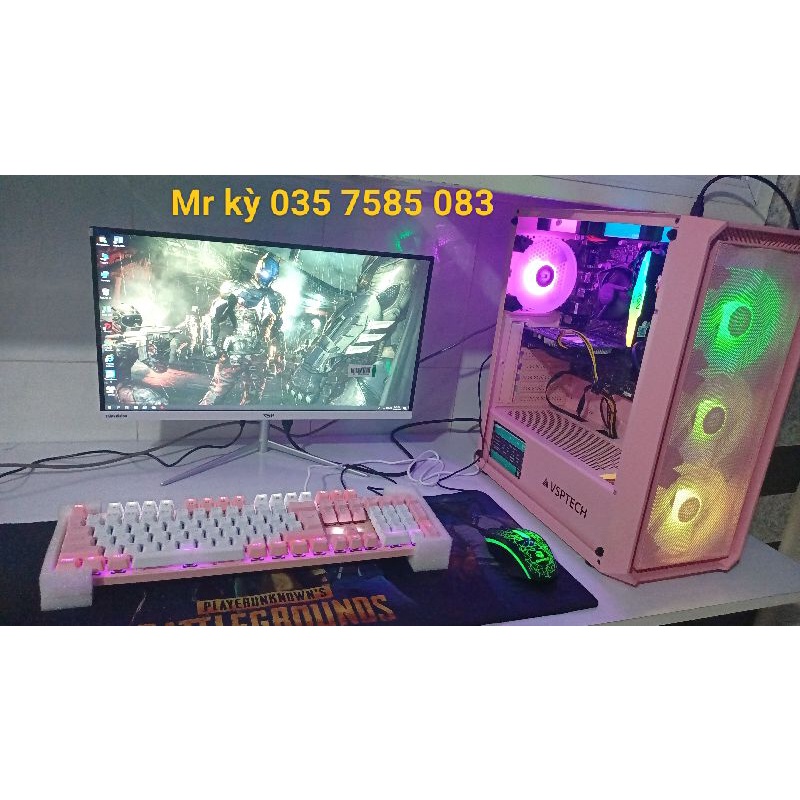 Bộ PC Gaming Led H510/Ram 8G/CPU i3 hệ 10/ SSD 240G/VGA GTX 960 2G/ Màn hình 22in full viền / Bảo hành 12 tháng .