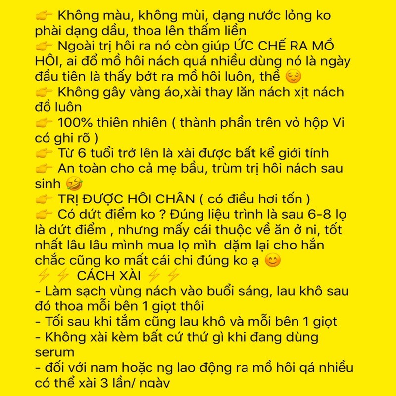 NƯỚC BÔI Khử Mùi HÔI NÁCH HÔI CHÂN hộp vàng