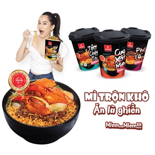 Mì ly trộn khô cua sốt me - xốt gà chua cay - tôm cháy tỏi - phá lấu 75g