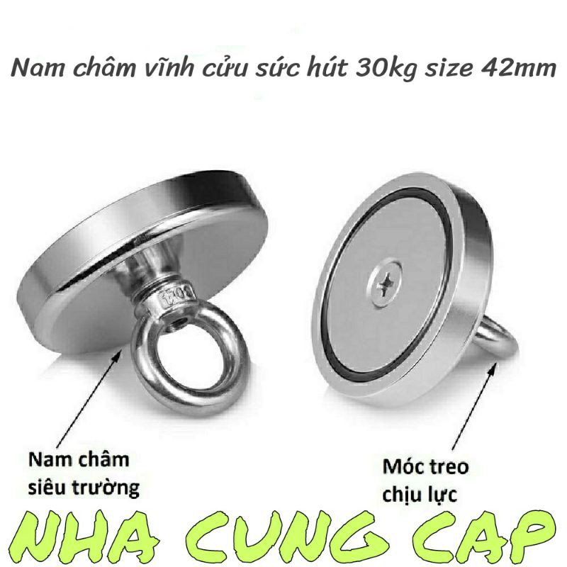 NAM CHÂM VĨNH CỬU LỰC HÚT 30KG SIZE 42MM