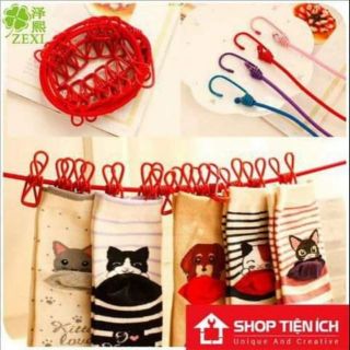 Dây phơi quần áo có kẹp