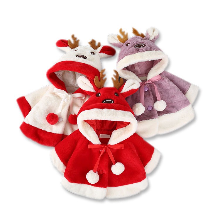 Áo khoác lông tuần lộc cho bé