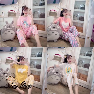 [VIDEO VÀ ẢNH THẬT] Bộ Ngủ Hình Thú Cotton Quần Dài