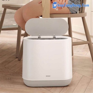 Thùng rác nhấn nút tiện lợi thông minh ECOCO chống đổ kín mùi cao cấp Scd3583