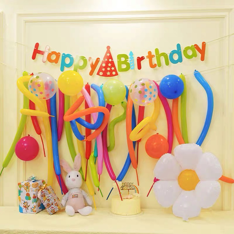 Bóng dài tạo hình trang trí sinh nhật thái lan 260 màu pastel nhiều màu sắc HAPPYKID BDTH