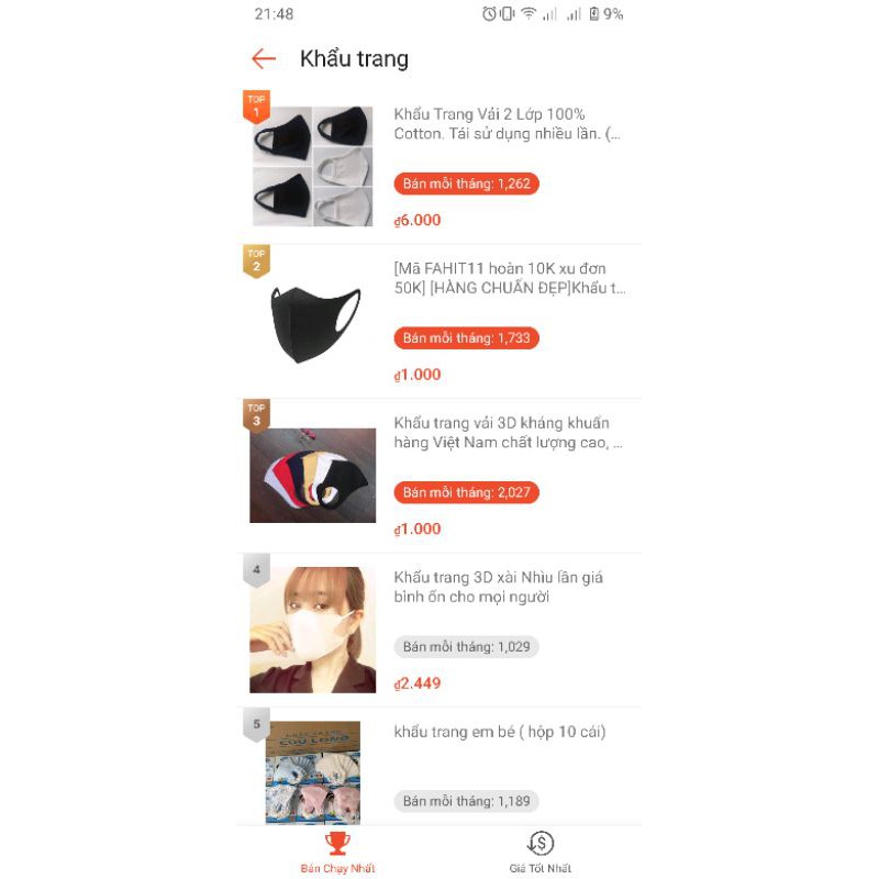 Khẩu trang vải 2 lớp 100% cotton. Tái sử dụng nhiều lần ( Màu đen, trắng, xám, xám đen, đỏ) | BigBuy360 - bigbuy360.vn