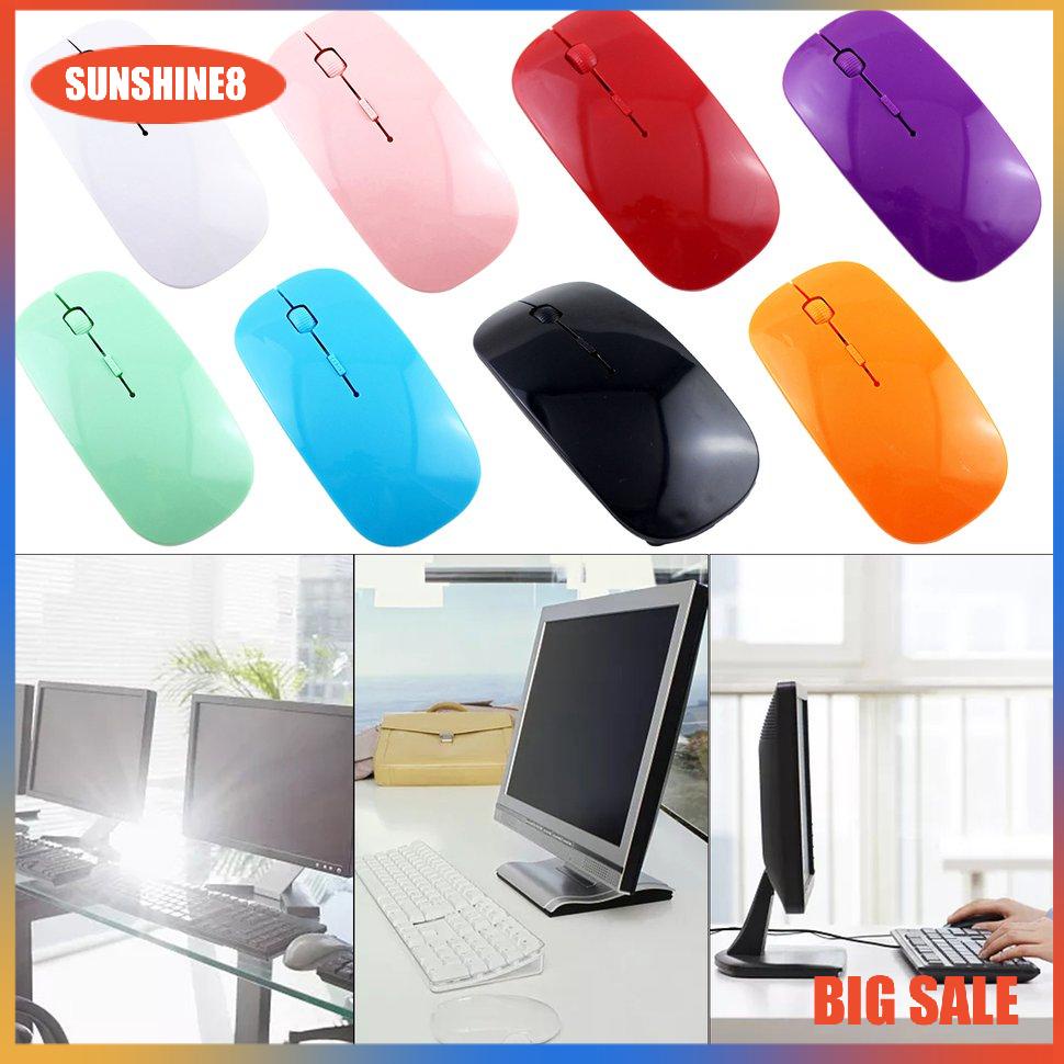 【SUN】Chuột im lặng không dây 1600 DPI Chuột mause công thái học Tắt tiếng Văn phòng phát sáng