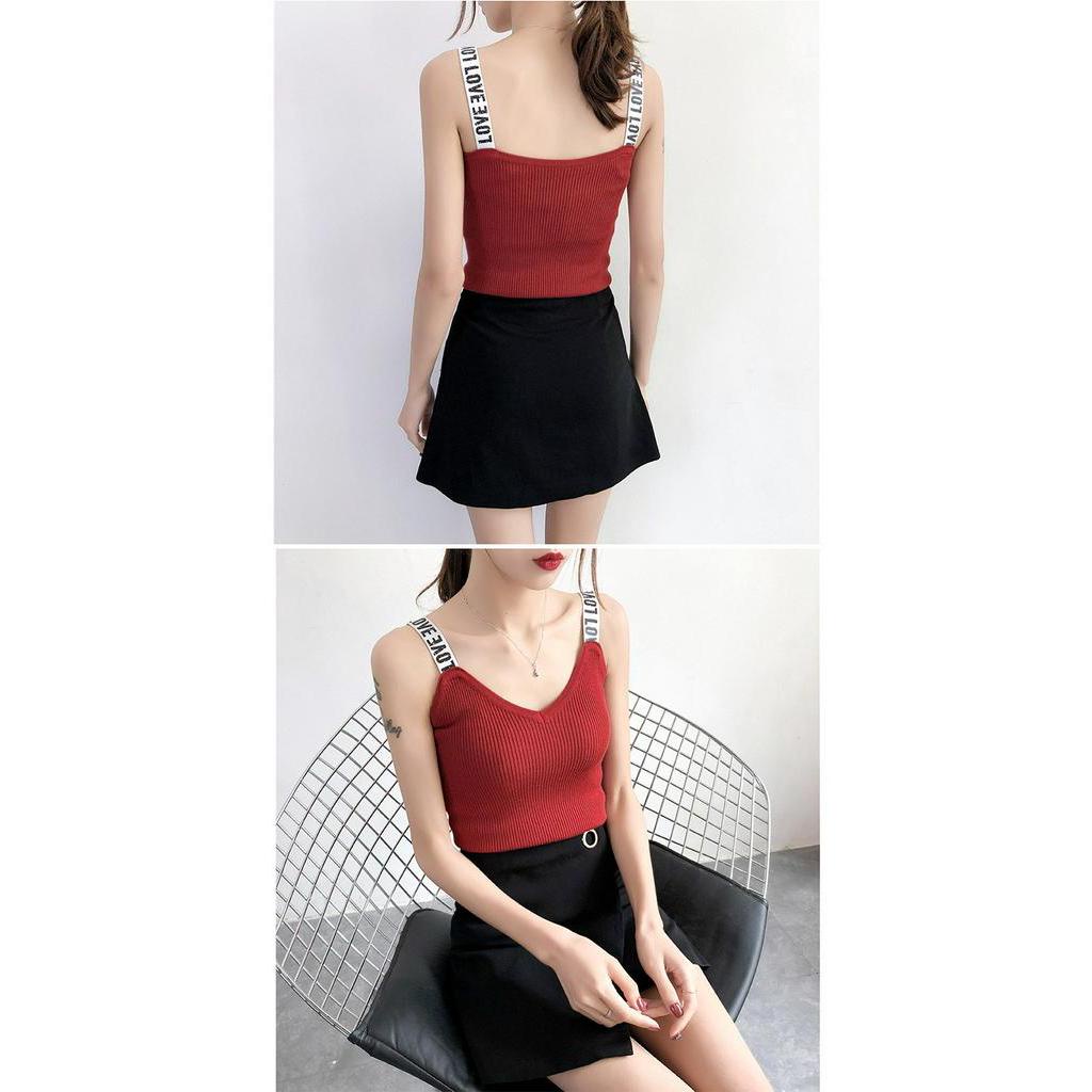 Áo Thun Sát Nách Dây In Chữ Thời Trang Hè  Cho Nữ