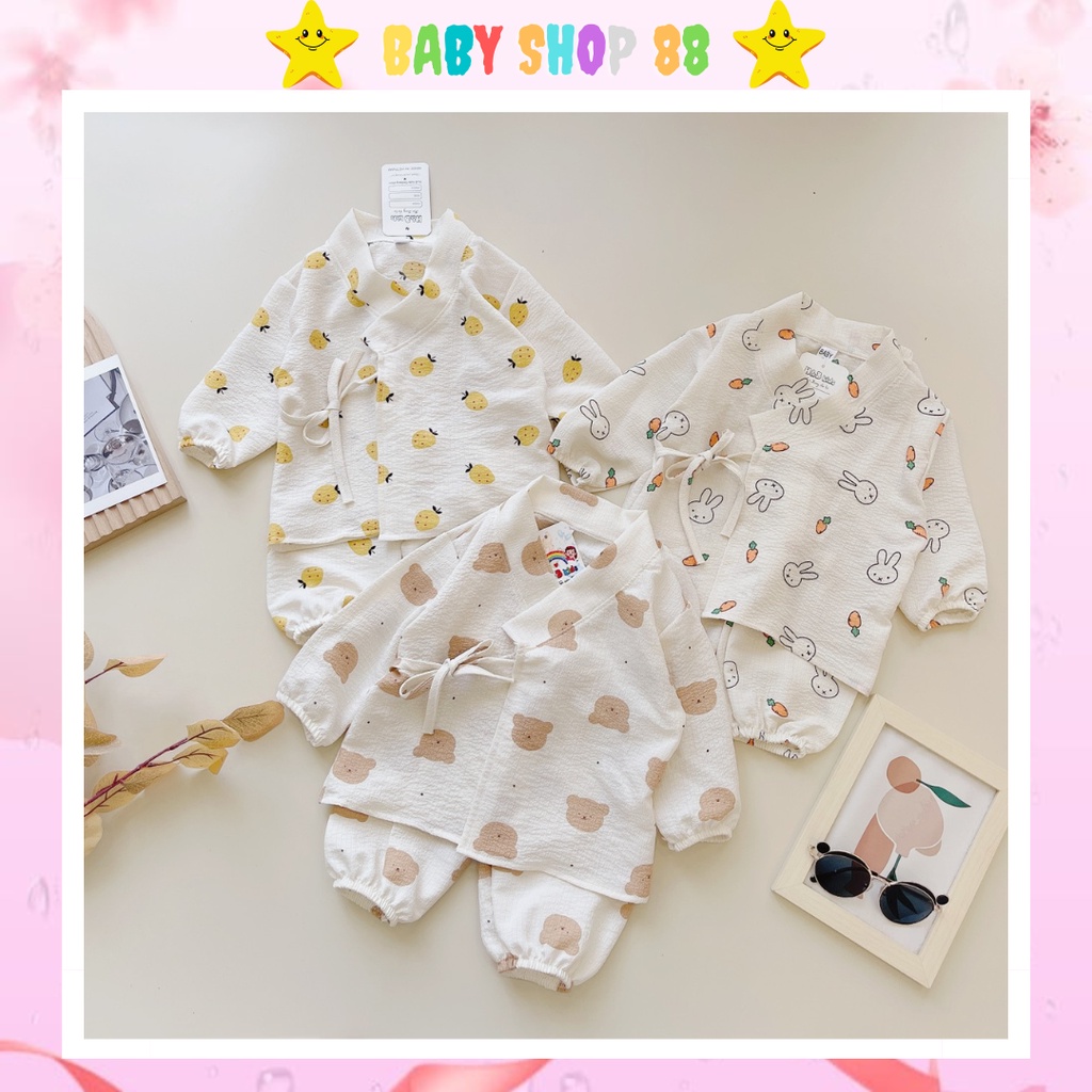 Bộ quần áo 10-20 kg cho bé trai bé gái chất liệu yukata vải xốp mềm đẹp