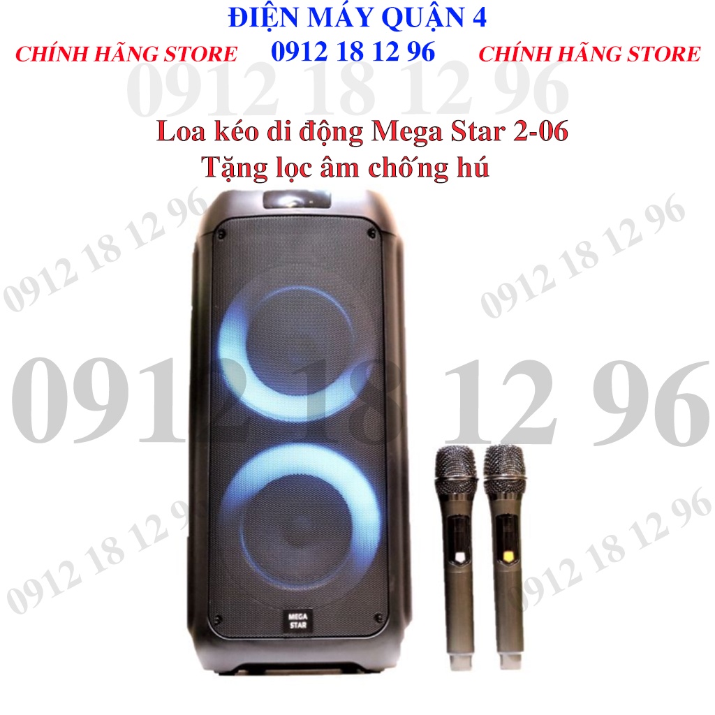 Loa kéo di động Mega Star 206, Hàng chính hãng, Mới 100%