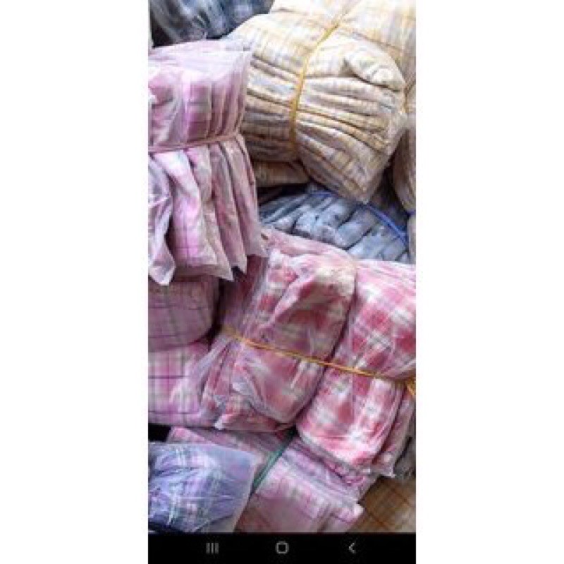 Quần baggy vải kẻ caro