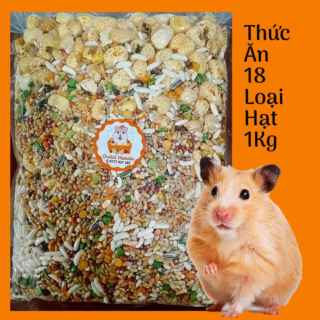 Thức Ăn Hamster Trộn [ 18 Loại Hạt ] Dinh Dưỡng 1kg