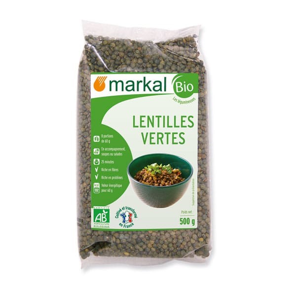 Đậu lăng xanh hữu cơ Markal 500g (HSD 2021)