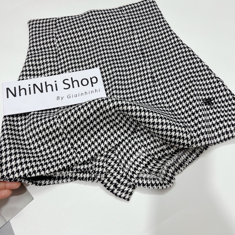 Chân váy kẻ ziczac dáng A thêu nhện CV578 - NhiNhi Shop